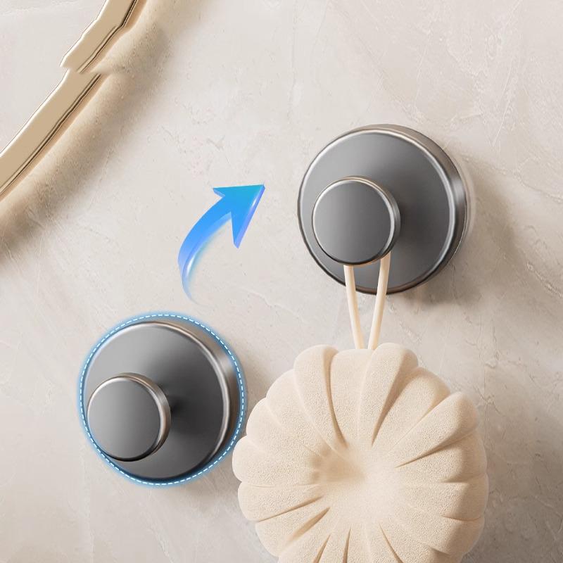 Reusable Suction Cup Hooks Waterproof Bathroom clothes Robe Coat Towel Hanger Hook Kitchen Bathroom Organizer Hook Accessories