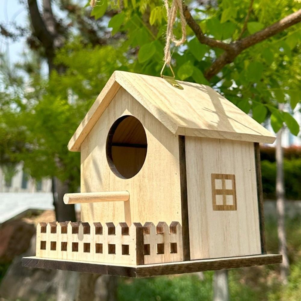 Parrot Mating Box Bird Breeding Box Hanging Bird Feeder House Wood Bird House  Outdoor Use