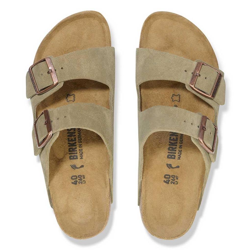 Birkenstock Arizona Regular Comfort Suede and Beige and Size 42 51461 Sandals, Leather, Taupe, Unisex, (EU27.0cm),