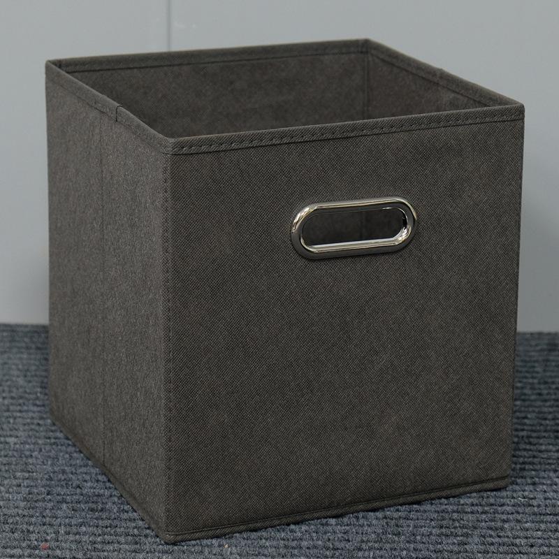 

Uncovered Square Storage Box with Foldable Fabric for Household Use Snacks Miscellaneous Items Sorting Basket Family Storage Box 25x25x25cm