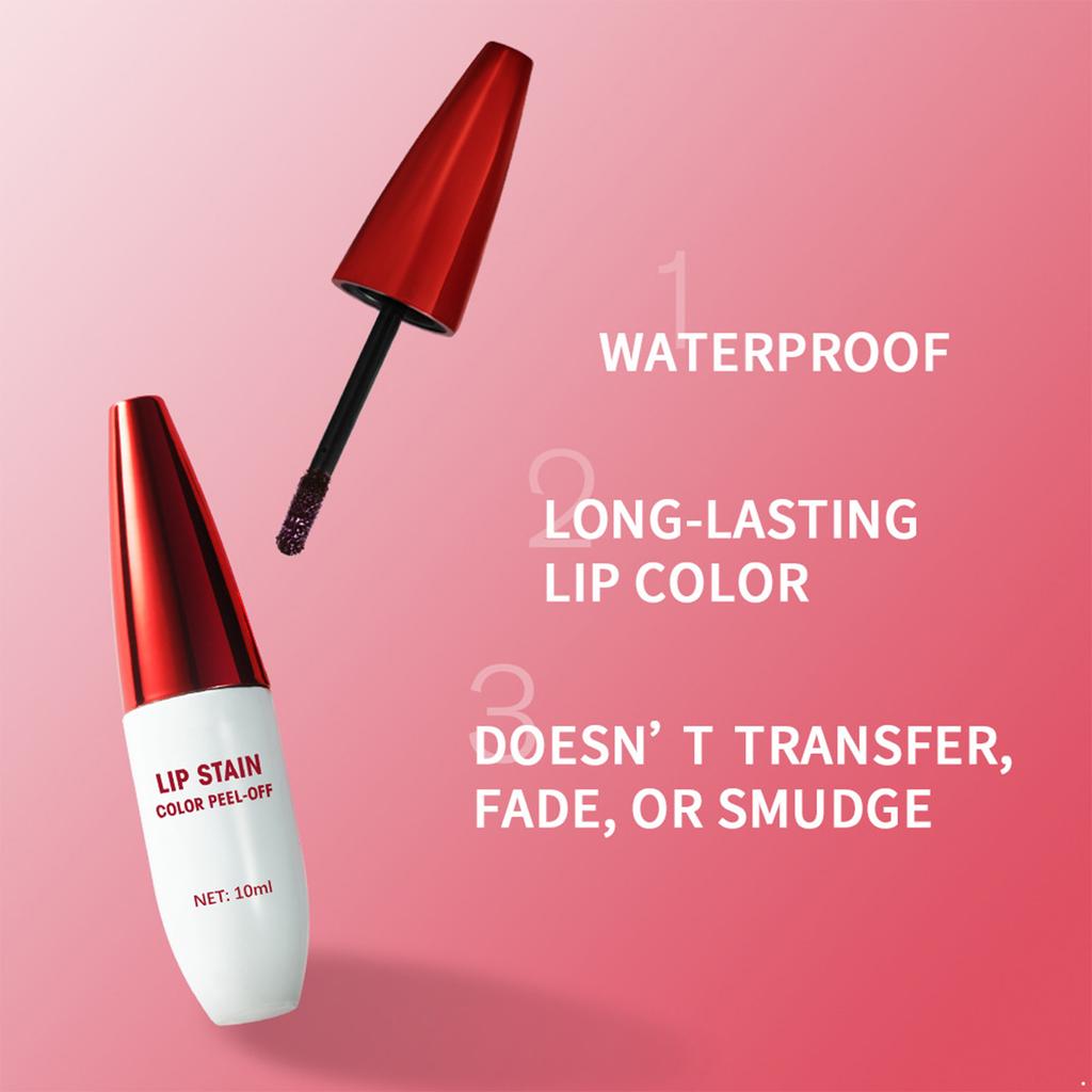 1Pc Peel-Off Matte Lip Gloss – Water-Resistant Tinted Stain for Long-Lasting Daily, Office or Evening Use