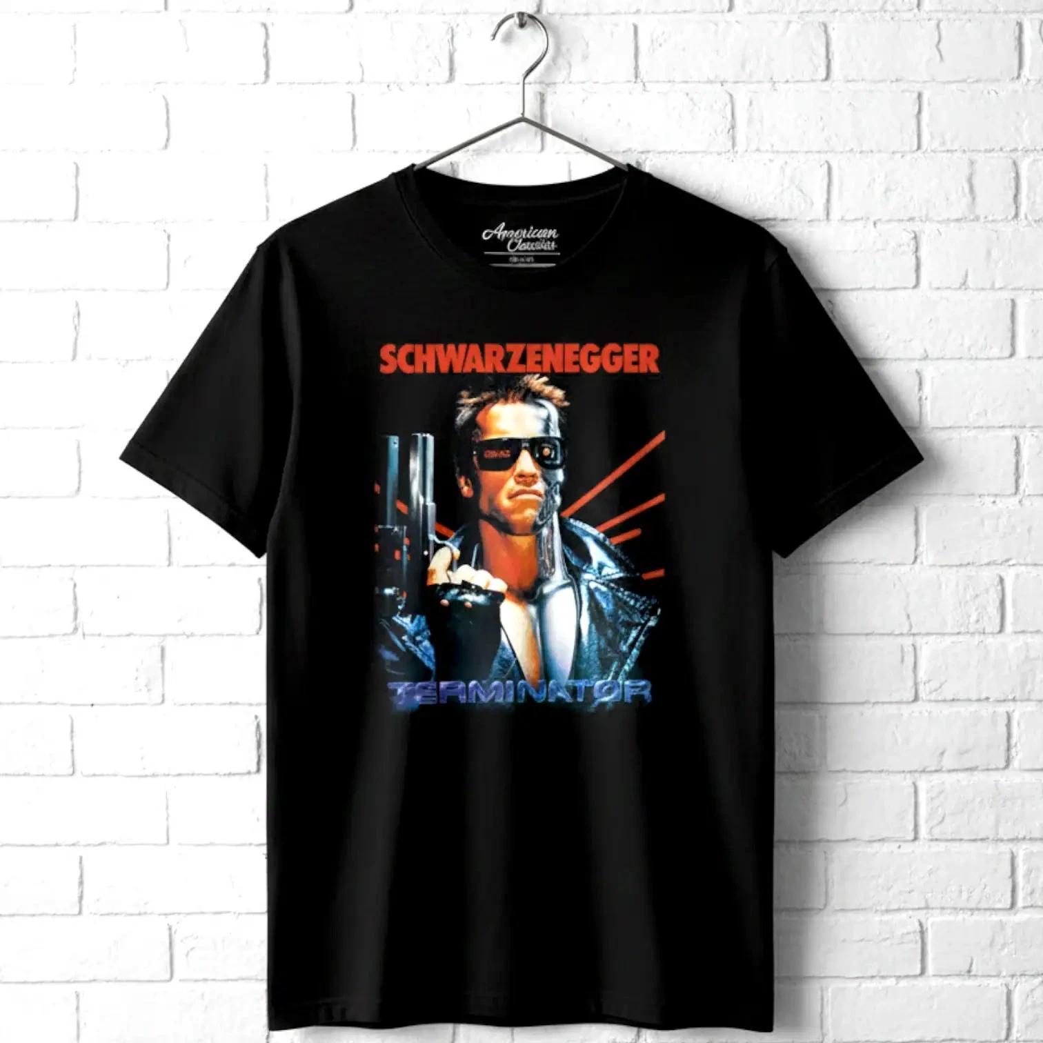 Terminator Arnold Schwarzenegger Movie Poster Men s T Shirt XL
