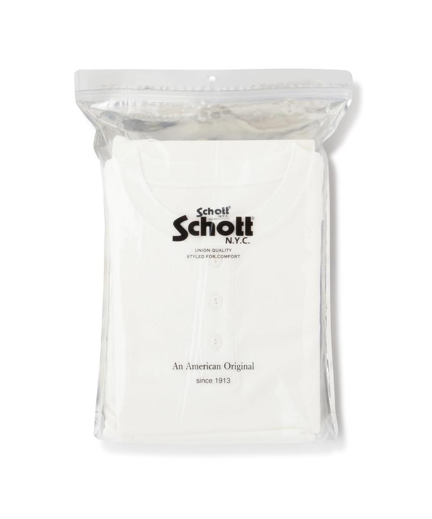 Schott 2-Pack Henley Neck T-Shirt, Men's, Size 2XL, 033, Off-White, 782-5934010