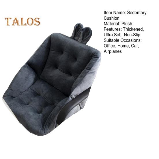 Sedentary Cushion for Office And Home Thickened Ultra Soft Bunny Ear Decor with Back Support Stress-Reducing Non-Slip Rocking Chair Cushion Car