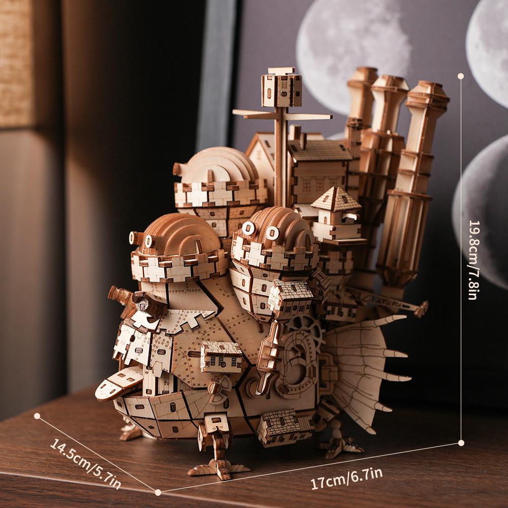 "Creative Castle Theme 3D Wooden Puzzle Wood Model Kit Diy Toy Home Decoration Challenging Best Gift For Kids Adult "