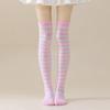 Halloween Long Striped Knee High Stocking Anime Witch Socks Women Party Costume Prop Xmas Dress Up Accessories Daily Wear Thin
