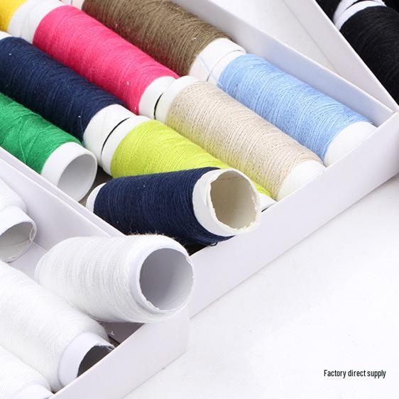 Handmade Sewing Thread Box: Polyester, Patchwork, Machine Thread, 12 Colors