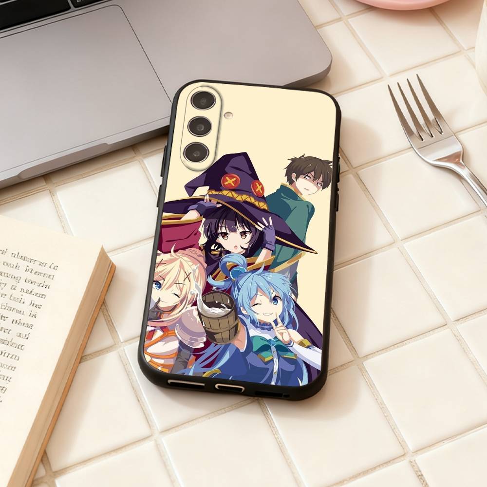 K-Kono Subarashii S-Sekai ni Shukufuku wo  phone Case For Samsung Galaxy A73,A72,A71,A70,A53,A52,A51,Others Soft Black Shell