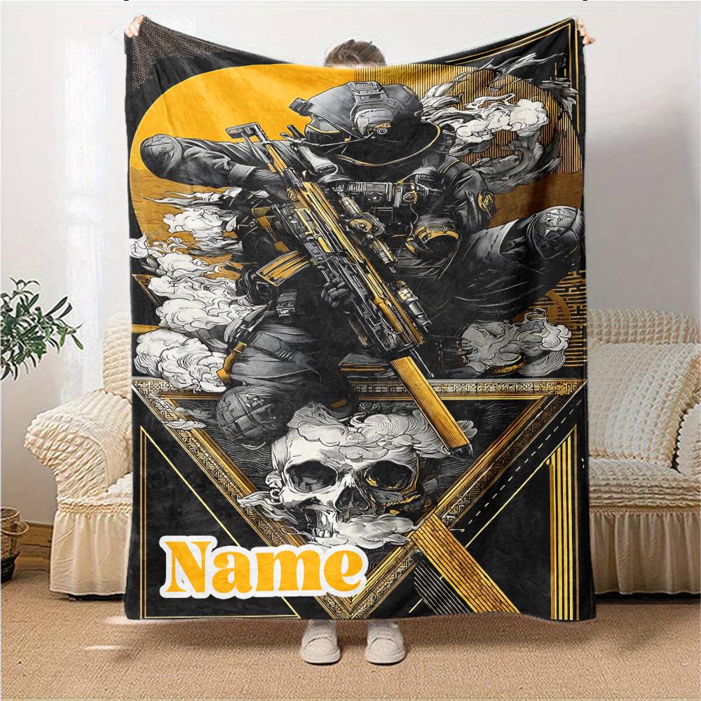 Custom Name Dreamy Friends Adventure blanket for Couch & Bed, Plush Cozy Fuzzy Blanket Super Soft & Warm Blankets for Fall and Winter. 0908125