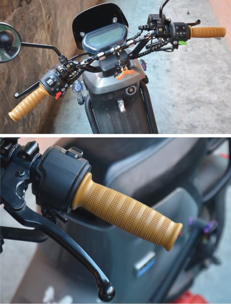 Beatus Vertical Groove Tull Type Bike Handle Grip 0.9 Inches (22.2 Mm) Universal Grip