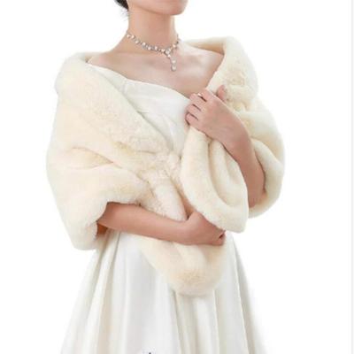 Real Photo Brown Faux Fur Wedding Capes Imitation Rex Rabbit Fur Bridal Shawl Warm Wraps Winter Boleros Wedding Accessories