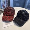 Leopard Print Baseball Cap With Rhinestones For Summer Street Style Fans