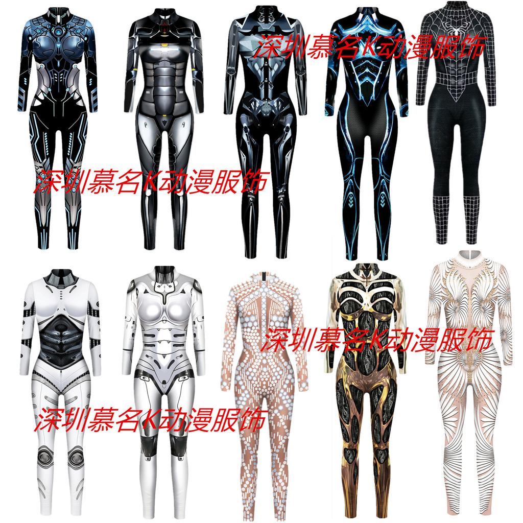 Armor Robot 3D Digital Print Costume Jumpsuit