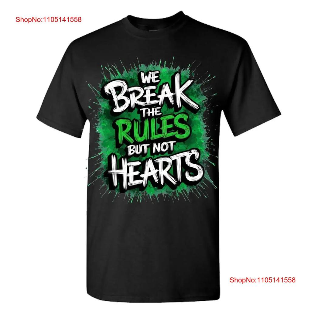 We Break The Rules T Shirt Do Not Heart Vintage Casual Streetwear Fashion Slightly Breathable Versatile Stretched Soft