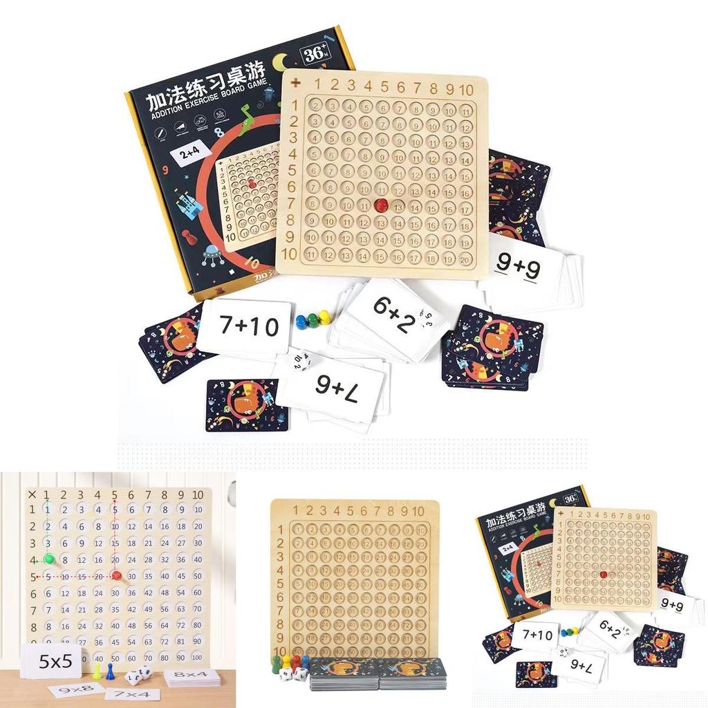 Wooden Multiplication Table Educational Toy For Kids Learning Math Skills And Mental Arithmetic