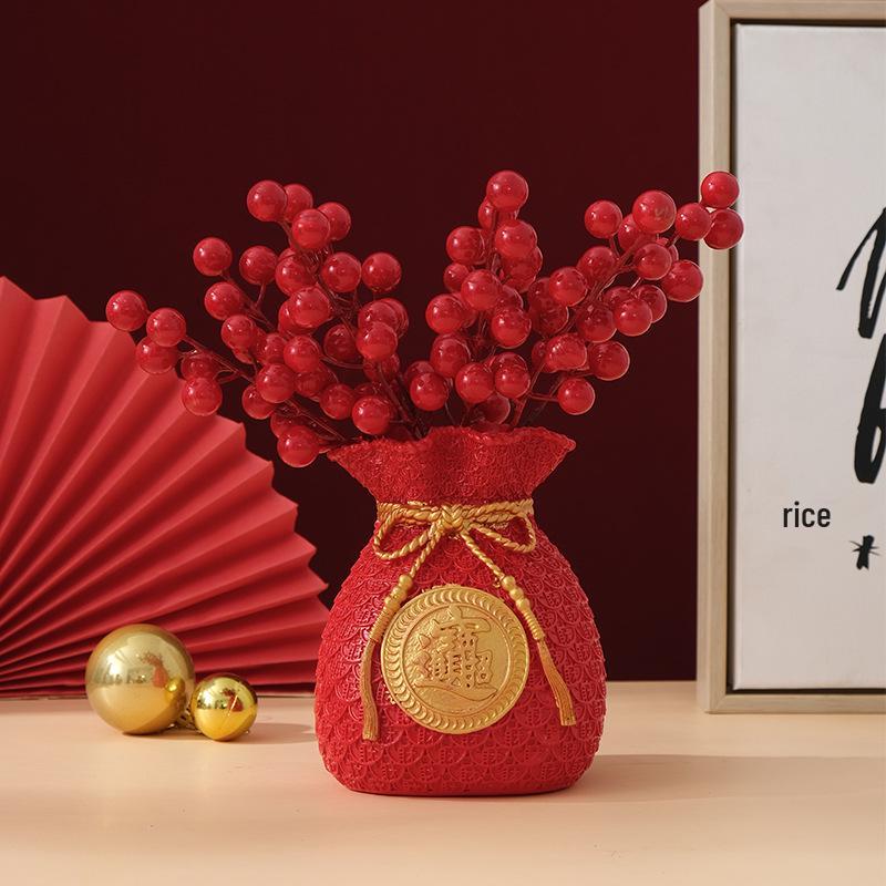 Golden Wheat Ear Festive Vase Ornaments for Home or Housewarming