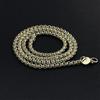 European Bestseller: 925 Silver Plated Round Box Necklace, 50-60CM, 4MM