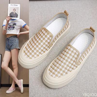 Fashion New Women's Canvas Shoes Casual Comfortable Non Slip Flat Trendy Versatile Ladies Shoes Fashion Lightweight Flats Zapatos Mujer