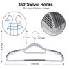 10/20 Pcs 0.2 Inches Thick Heavy Duty Hangers 360° Swivel Hook Non-Slip Hangers  Laundry Room