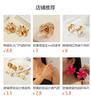 European and American earrings retro simple women's fashion temperament ins wind three continuous brushed five-petal flower earrings