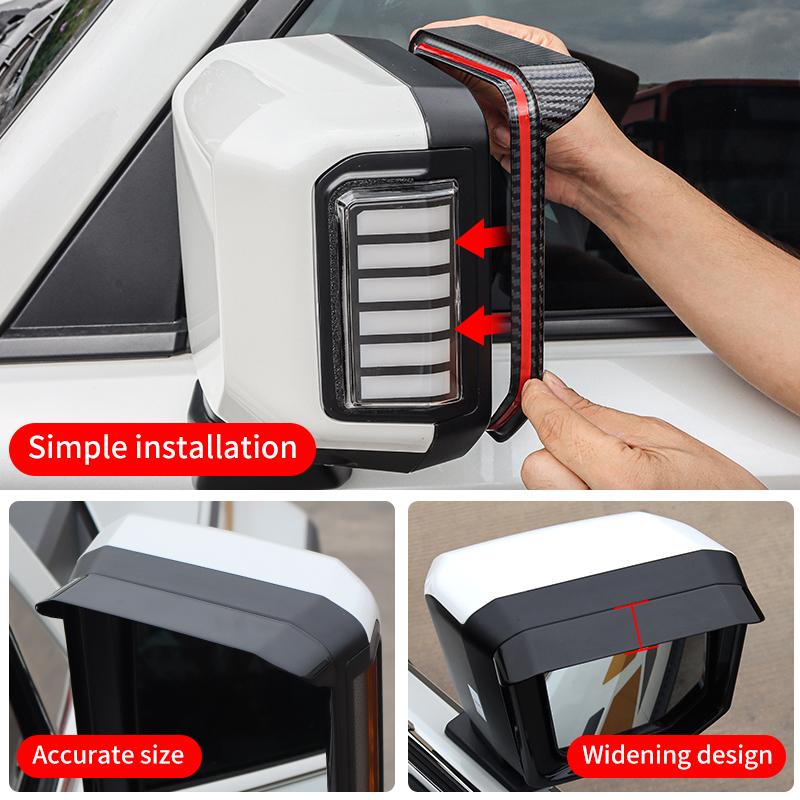 For Land Cruiser Prado LC250 1958 Rearview mirror rain eyebrow J250 Exterior Decoration Accessories 2024-2025 Lexus GX 550