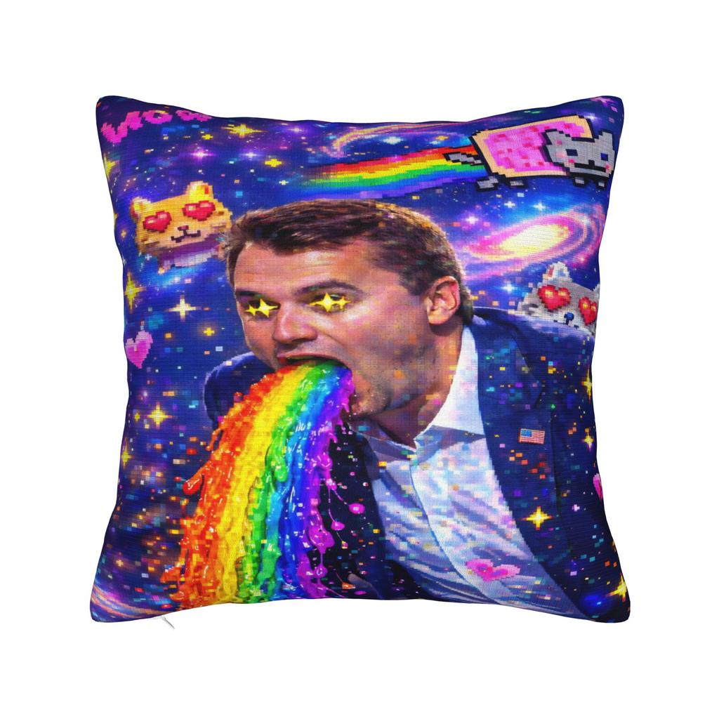 Charlie Kirk Miner Pillow Case Comfy Pillow Cover For Sofa Car Home Decor Funny Cushion Cover
