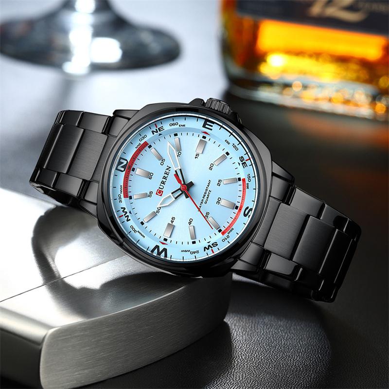 CURREN Classic Business Casual Quartz Watch for Men Stainless Teel Sport Waterproof Male Watches Clock