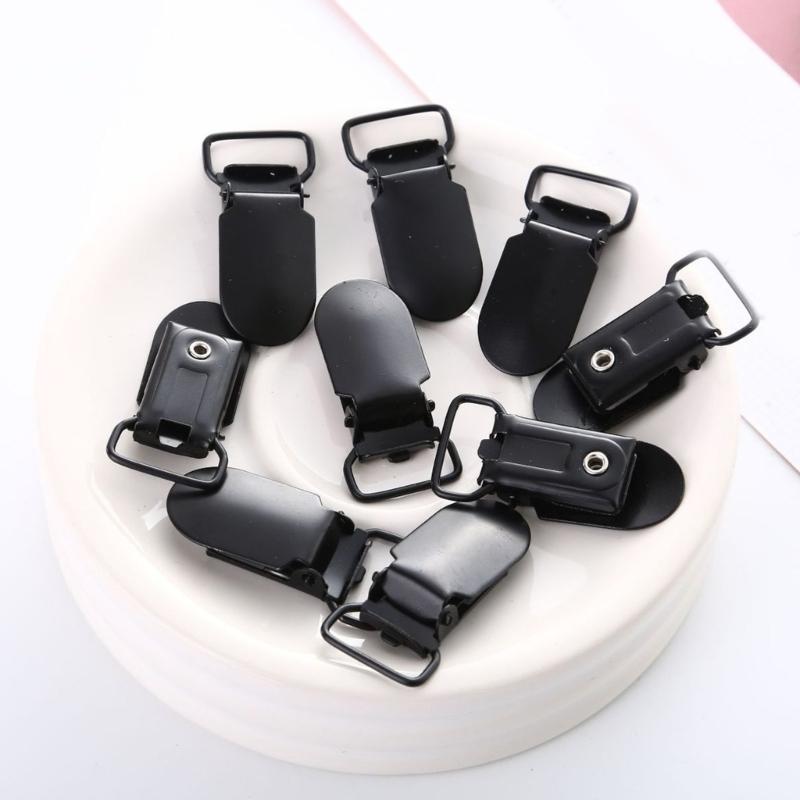 10 st Hängselklämmor Anknäbbspännen för Hängselbyxor Metallremfästen Klämma för Olika Remmar Axelremspännen