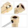 10 Pcs 5mm Brass Shaft Coupling Connector for 3D Printers Motor Accessories with Spanner Set Screws Shaft Extension Joint