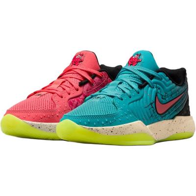Kool Aid x Ja Morant 2 Resistente a Derrapagens Resistente à Abrasão Cano Baixo Tênis de Basquete Infantil Tênis Vermelho Azul IF3948-800
