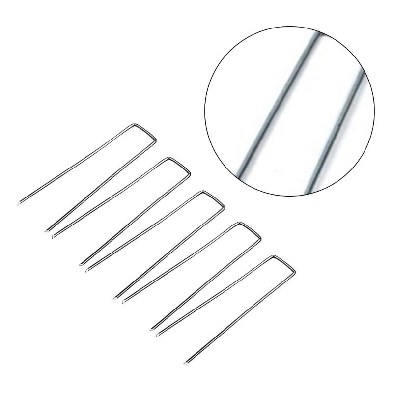 25pcs Durable U Shape Garden Staple Pins Secure Plant Anchoring Windproof Design Easy Soil Insertion Ground Fasteners