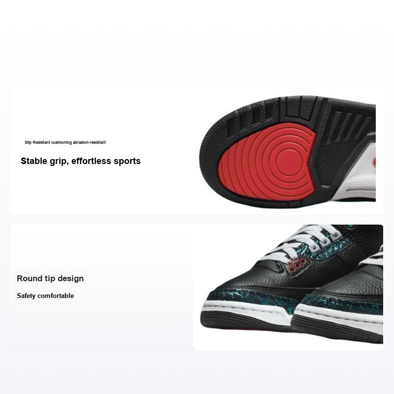 Кроссовки Air Jordan 3 Retro GS Moto Kids черные Hyper-Jade White FV5437-001 38.5