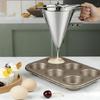 Stainless Steel Confectionery Funnel Dispenser with Precisions Nozzles for Chocolate,Sauces,Batter,and Pastry Work