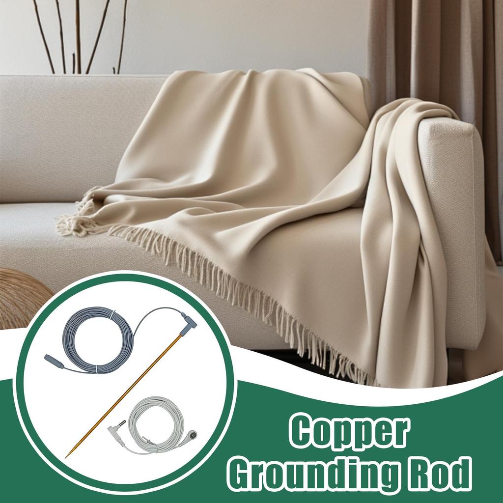 40Ft Grounding Test Lead Cable with Alligator Clips Copper Earthing Wire for Electrical Ground Testing & Earth Connection