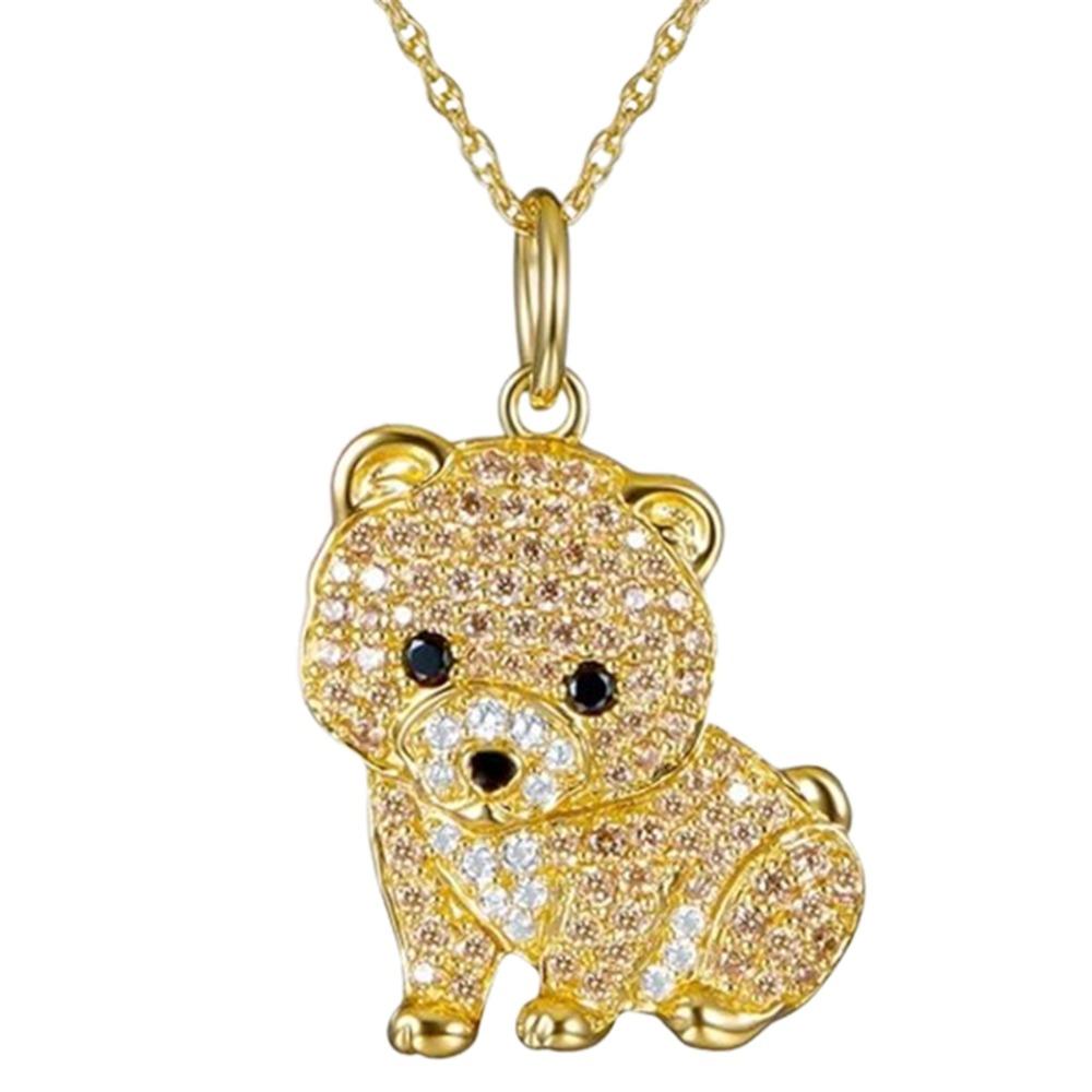 Rhinestone Beagle Pendant Shiba Inu Dog Necklace Jewelry Gift Pet Puppy Necklace Dog Lovers