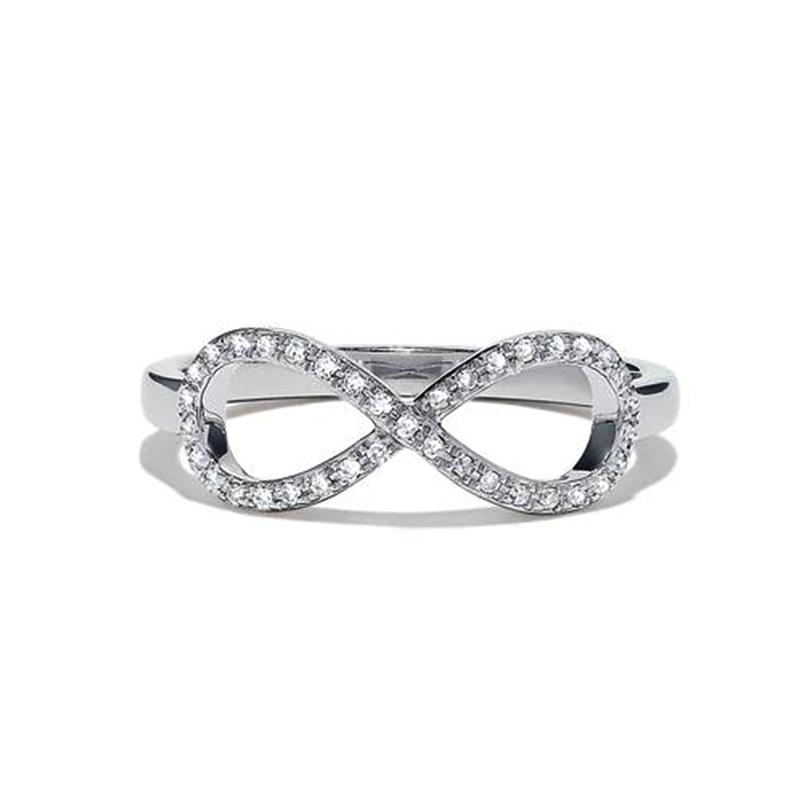 Bagues Tendance Infini Mode Accessoires Simples Chanceux Lettre Huit Inversée Bagues Femme Doigt du Milieu 2019