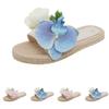 Summer Women's Flower Comfortable Flat Bottom One Word Cool Slippers