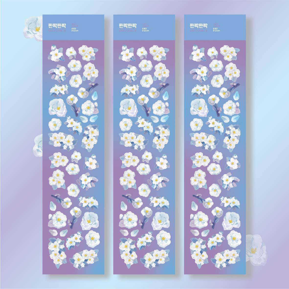 

Корейские поп-наклейки «Жасмин» Сверкающие блестки Цветы Наклейки Goo Ka DIY Материал Наклейки 1pcs