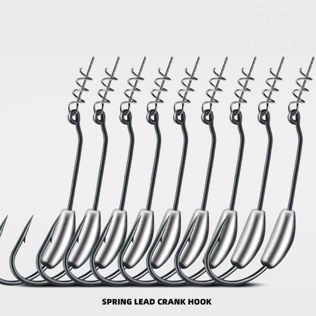 Weighted Swimbait Hooks, Heads with Lock, Soft Plastic Worm Fishing Hooks 1/0 2/0 3/0 4/0 5/0