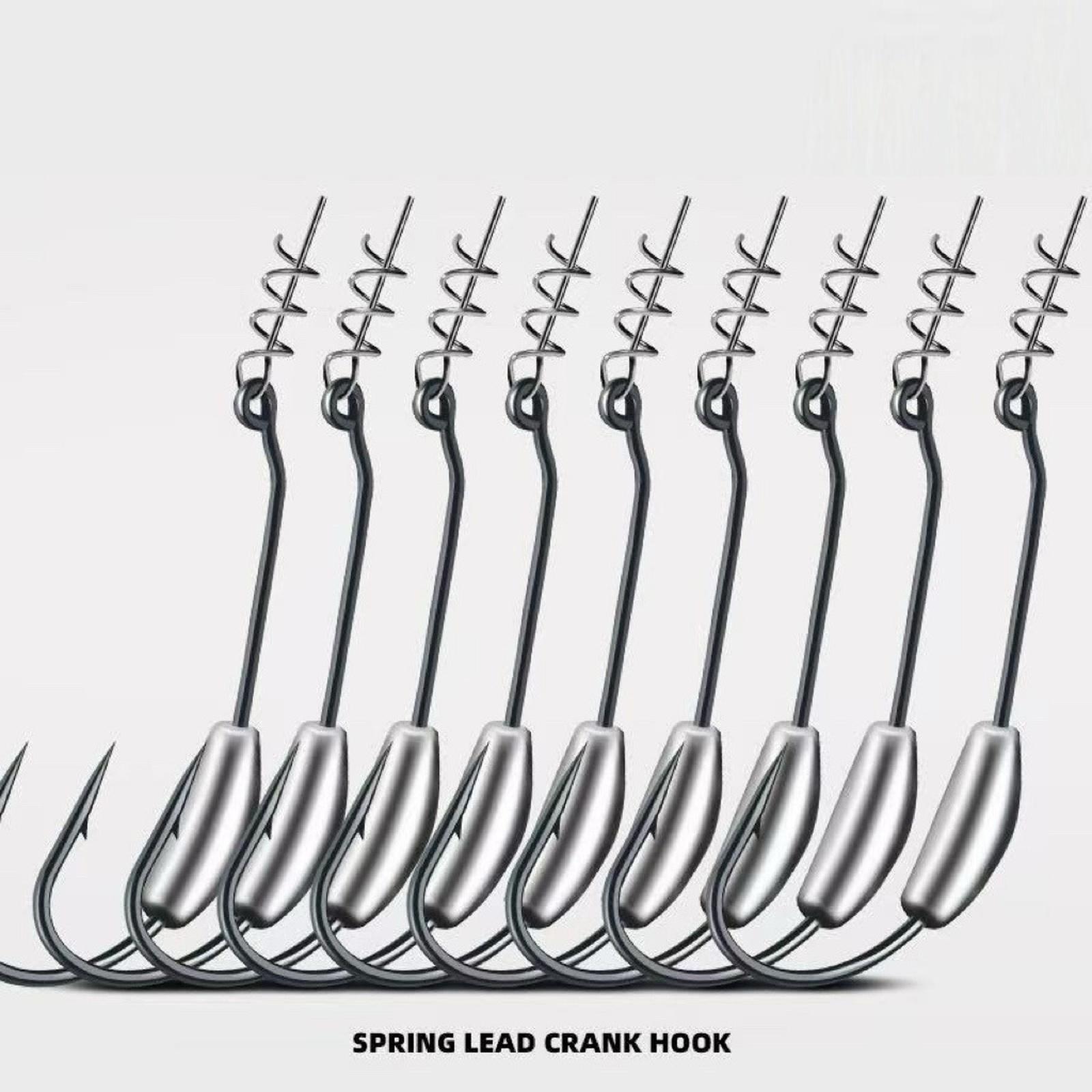 

Weighted Swimbait Hooks, Heads with Lock, Soft Plastic Worm Fishing Hooks 1/0 2/0 3/0 4/0 5/0 one size срібний