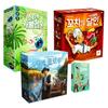 Recommended Set for Elementary Schoolers' Concentration & Thinking Skills Sticky Chameleons + Master of Skewers Base Game + River Flow + Paper Safari