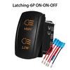 Headlights Rocker Switch 6 Pin ON-ON-OFF / 7Pin ON-OFF-ON High Low Beam Rocker Switch with Wires for Car UTV Truck RV Trailer