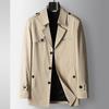 Spring Autumn Men's England Style Trench Solid Business Casual Windbreaker Coats Men High Quality Turn Down Collar Daily Outwear