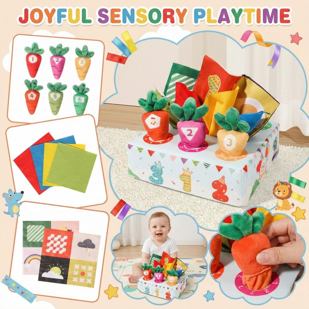 Pull The Radish, Early Childhood Education,Unable To Tear Apart Fabric, Soothing Toys