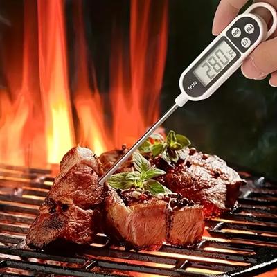 Mattermometer Digital Realtidsavläsning Kött- och Dryckstermometer Med LCD-display och Sond Elektronisk Kökstermomet
