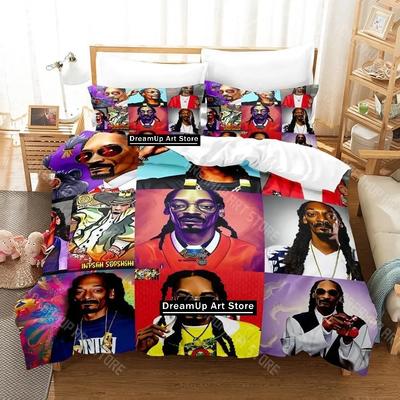 Rapper Snoop Doggy Dogg Bedding Set Single Twin Full Queen King Size Bed Set Adult Kid Bedroom Duvetcover Sets Anime Bed