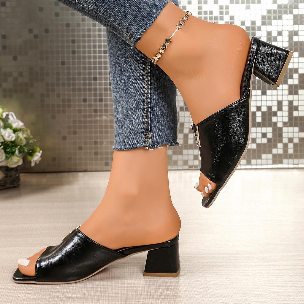 2026 Summer New Outdoor Casual Opentoe Slides Women Stylish Minimalist Single-strap Sliding Sandals Solid Color Women Slippers