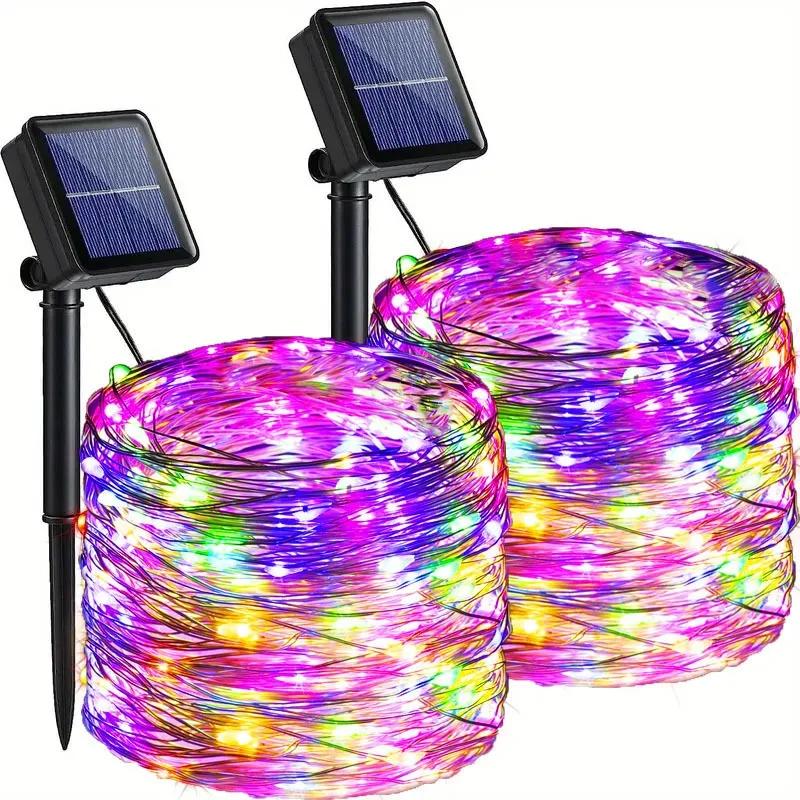 Outdoor LED Solar String Lights Wedding Xmas Decor Garden Solar Fairy Lights Waterproof for Patio Street Trees Balcony Yard
