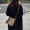 Lan Bao Fan Cow Leather Shopping Bag Accessory Women's Brown/Ecru DW-ZGA313