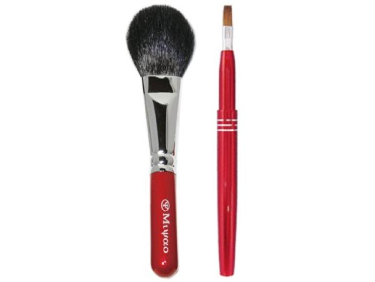 

Kumano Brush Makeup Brush Kumano Brush Red Makeup Brush Cheek and Portable Lip Kumano Makeup Gift Wrapping Included Set, Gift, Pearl, 2-Piece Set,